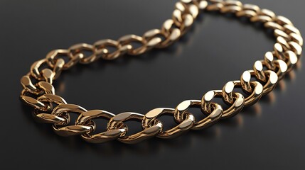 Obraz premium Luxury Gold Chain Necklace: A Symbol of Opulence and Style