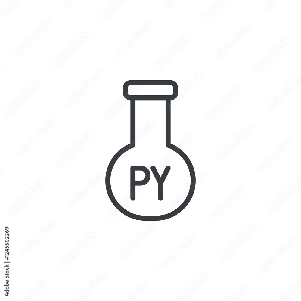 Aufkleber python flask line icon