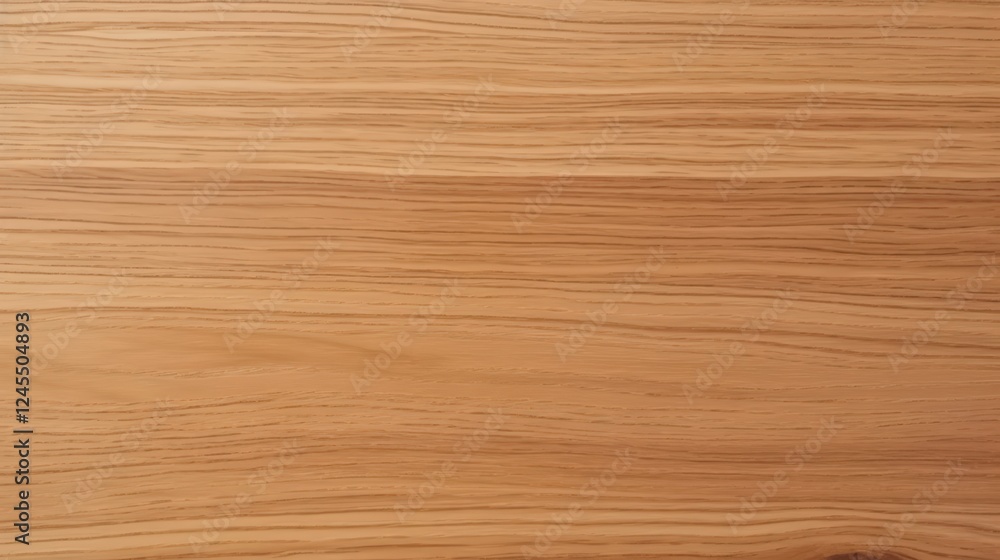 Poster close-up view of smooth, light brown wood surface with natural grain patterns and textures ideal for