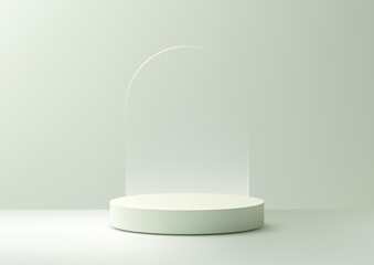 mockup podium minimal 3d showcase modern product display elegant pastel clean design background scene soft abstract stylish branding template futuristic smooth advertising