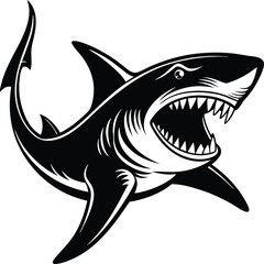 Fototapeta premium Beautiful Dolphin Jumping in the Sea vector art illustration 