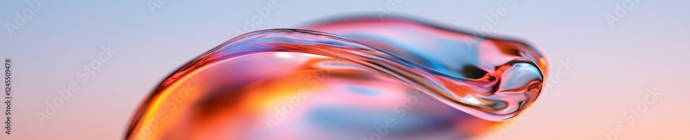 Poster Iridescent Fluid Dynamics Contemporary Abstract Plasma Flow for Innovative Energy Sector Visualization and Dynamic Marketing Content in Tech Industries
