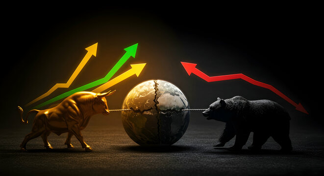 Bull vs Bear: A Tug-of-War on the Global Economy - Powered by Adobe