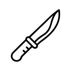 Knife Line Icon Vector Illustration