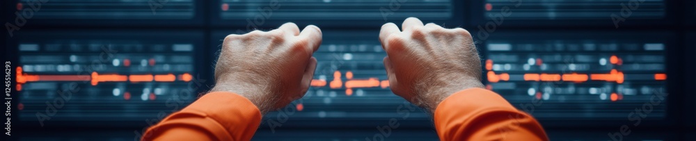 Aufkleber Futuristic Control Room Dashboard Interactive Data Management and Crisis Coordination for Enhanced Emergency Response in Tech-Driven Command Centers
