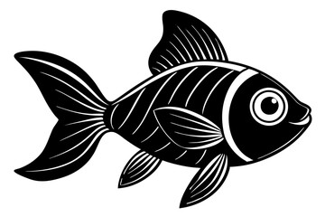 Goldfish silhouette vector illustration