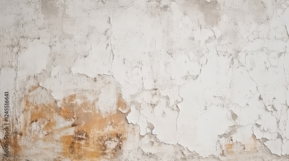 Poster detailed textured background with worn white paint showing age and character with flaking and peelin