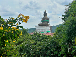 Wat Khao Tabaek is the most famous landmark in Si Racha, Chon Buri, Thailand 