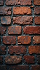 Fototapeta premium Textured background of rough-hewn brick walls with grunge elements, muted tones, charcoal