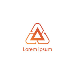 Modern Letter A Triangle Logo Design