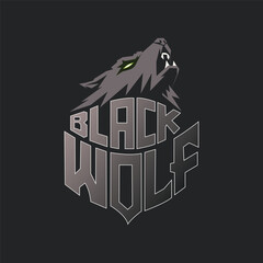 Creative Unique Black Wolf Logotype Icon © MostMahfuza