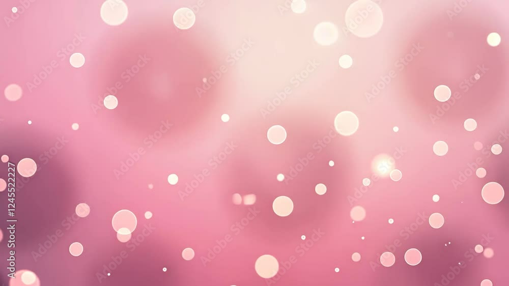 Aufkleber A pink background with many small circles. The circles are of different sizes and are scattered throughout the background