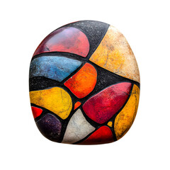Fototapeta premium Simple Painted Rock with Abstract Design