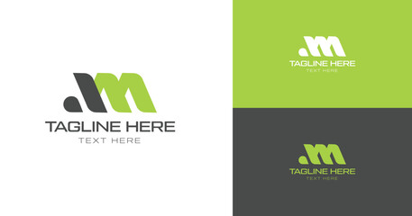 Abstract Letter AM Logo Design. Creative AM Letter Vector Illustration