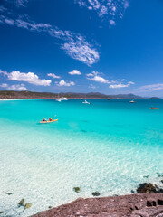 Kayaking at Whitehaven Beach in the Whitsundays