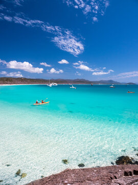 Kayaking at Whitehaven Beach in the Whitsundays