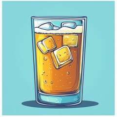 Obraz premium glass of cola with ice