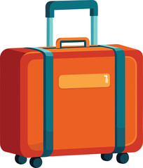 Cute Summer icon On A Trasparent Base - Suitcase