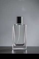 Empty Perfume Bottle Mockup Transparent Glass Fragrance