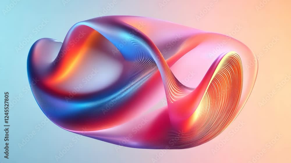 Poster dynamic transformation of colorful abstract fluid shapes in motion