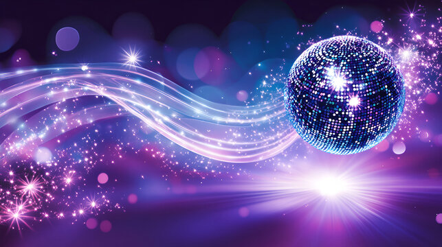  shaning  balls with stars and isolated on the beautiful background