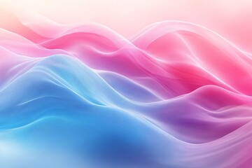 Abstract Pastel Waves Flowing Softly Across Canvas