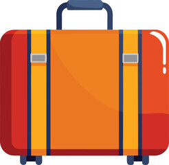 Cute Summer icon On A Trasparent Base - Suitcase