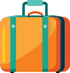 Cute Summer icon On A Trasparent Base - Suitcase