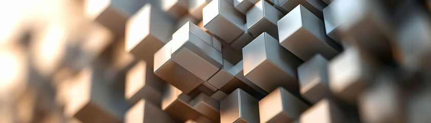 3D Cube Abstract Background Illustration