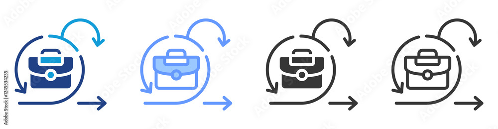 Poster business agility icon set multiple style collection