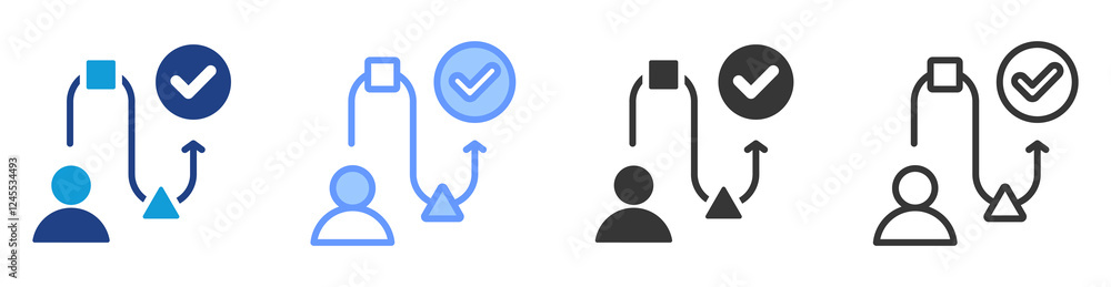 Poster User experience icon set multiple style collection