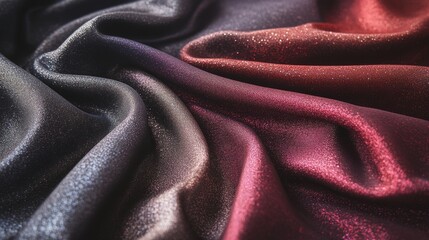 Fototapeta premium Elegant Silk and Satin Fabric in Deep Burgundy and Dark Shades