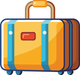Cute Summer icon On A Trasparent Base - Suitcase