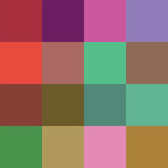 Trendy Color Palette Squares Swatches