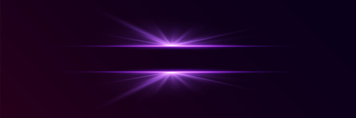 Light star effect with lines explosion. Neon glare and flash.