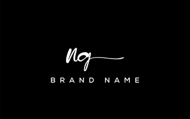 NG letter beauty handwriting vector logo.
