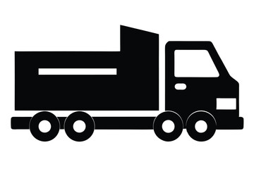 silhouette vector
illustration of A Truck Loading icon on white background