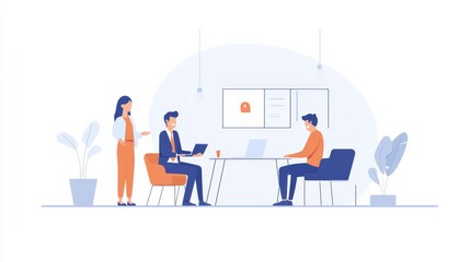 Fototapeta premium Employer, boss hiring candidate after successful job interview. Happy customer and lawyer, finishing consultation, meeting, shaking hands. Happy business men giving handshakes after negotiations