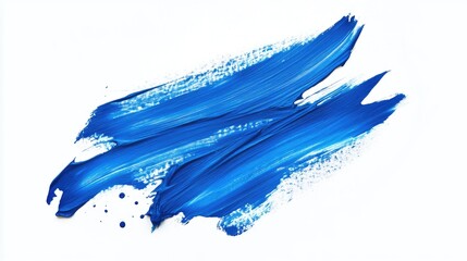 Bold strokes of vibrant blue paint create a dynamic artistic texture element