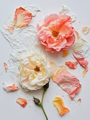 Rose on white background