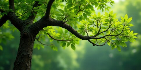 Fototapeta premium Mitragyna speciosa korth tree branches and twigs, korth, forestry, tree anatomy