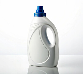 Plastic bottle with detergent on White Background