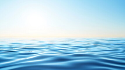 A tranquil water background featuring gentle ripples and soft reflections, capturing the serene blue hues of a calm lake under a clear sky, perfect for creating a peaceful atmosphere.