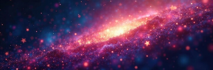 Obraz premium Galaxy of shimmering stars and sparkling dust, cosmic sparkle, stars, nebula