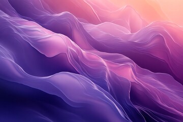 Obraz premium Abstract Purple and Pink Swirling Waves Abstract Art