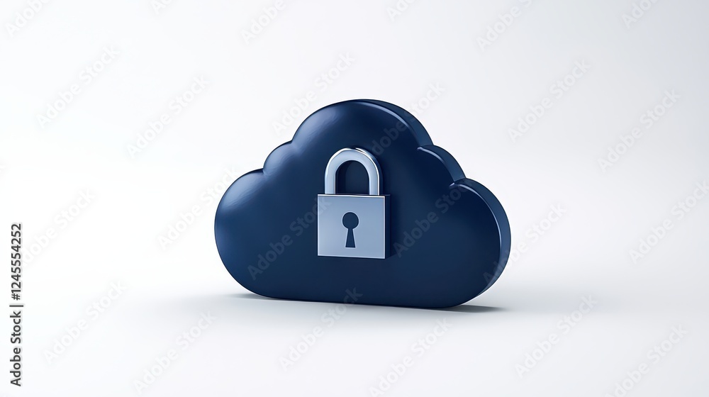 Poster cloud security, protecting your data with advanced encryption and secure storage in the cloud