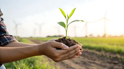 **"Sustainable Growth: Nurturing Nature and Renewable Energy"**