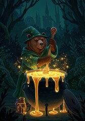 bear holding honey