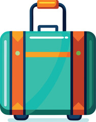 Cute Summer icon On A Trasparent Base - Suitcase