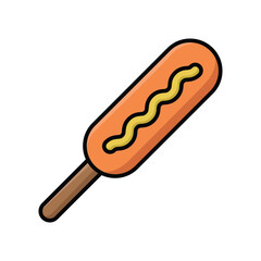 corn dog icon vector design template simple and clean